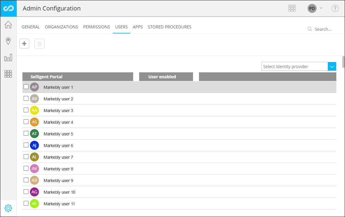Selligent Admin Confuguration Interface Screenshot